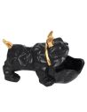 Sculpture Bulldog Noir et doréVide Poche / Dimensions : 30 x 15 cm