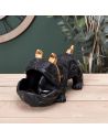 Sculpture Bulldog Noir et doréVide Poche / Dimensions : 30 x 15 cm