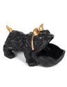 Sculpture Bulldog Noir et doréVide Poche / Dimensions : 30 x 15 cm