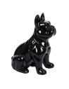 Statue Bulldog en Céramique Noire / Hauteur: 20 cm