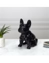 Statue Bulldog en Céramique Noire / Hauteur: 20 cm