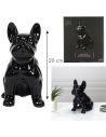 Statue Bulldog en Céramique Noire / Hauteur: 20 cm