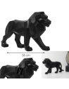 Statue Lion Origami Noir en Polyrésine / Dimensions : 36 x 23 cm