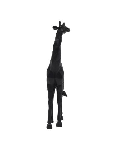 Statue Girafe Origami Noir en Polyrésine / Dimensions : 19 x 8 x 40 cm