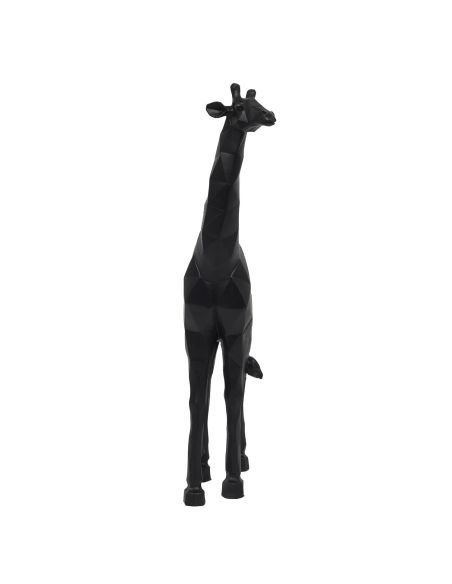 Statue Girafe Origami Noir en Polyrésine / Dimensions : 19 x 8 x 40 cm