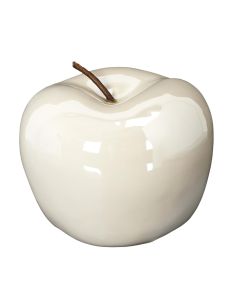 Pomme Blanche en Céramique : Dimensions : 18 x 23 cm