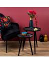 Perroquet Rouge sur Support Doré / Dimensions: 38 x 10 cm