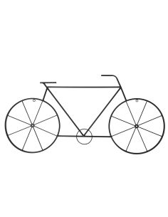 Décoration Murale Vélo Noir Métal / Dimensions : 100 x 52 cm