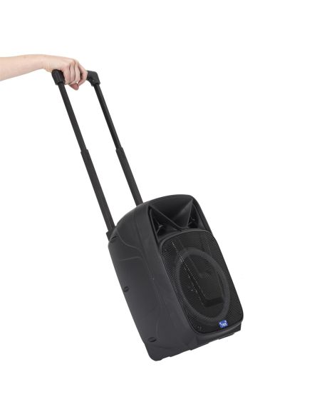 Objet High-Tech / Enceinte Lumineuse Sans Fil 20W Karaoké / 2 Micros et 1 Télécommande Intégrés / Dimensions : 39 x 24 x 20 cm