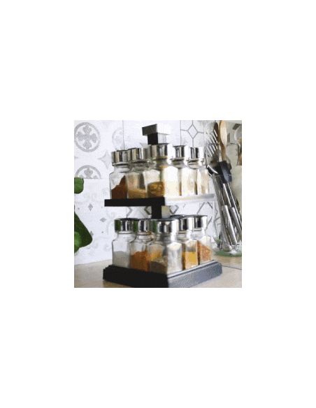 Carrousel à Épice Tournant à 2 Étages - Dimensions : 29 x 16 x 16 cm