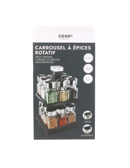 Carrousel à Épice Tournant à 2 Étages - Dimensions : 29 x 16 x 16 cm