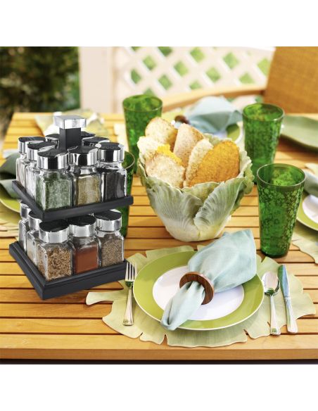 Carrousel à Épice Tournant à 2 Étages - Dimensions : 29 x 16 x 16 cm