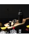 Accessoire de Cuisine / Kit à Cocktail Noir avec 4 Accessoires / Matière : Métal et Acier Inoxydable