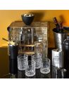 Accessoire de Cuisine / Kit à Cocktail Noir avec 4 Accessoires / Matière : Métal et Acier Inoxydable