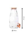 Distributeur de Boissons / Fontaine à Boisson 3,8 Litres en Verre avec Couvercle et Robinet Verseur