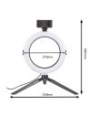 Lampe LED avec Trépied pour Smartphone - Dimensions : 27 x 36 x 50,5 cm
