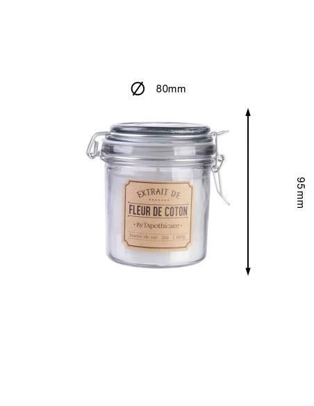 Bougie Parfumée en Bocal d'Apothicaire / 1 Mèche
