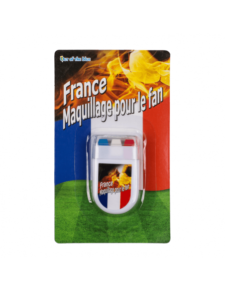 Maquillage pour le fan en bloc de crayons, drapeau francais, env. 6 cm, sur carte blister