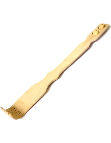 Relaxation Corporelle / Gratte-Dos en Bambou avec Roulettes de Massage