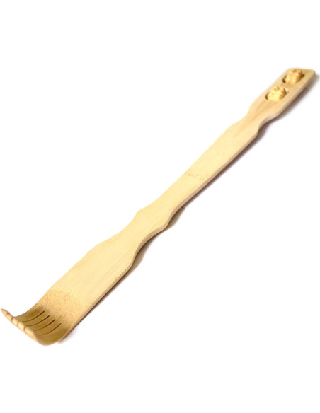 Relaxation Corporelle / Gratte-Dos en Bambou avec Roulettes de Massage