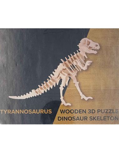 Puzzles 3D / Squelette de Dinosaure en bois à monter / Dimensions: 30 x 12 cm