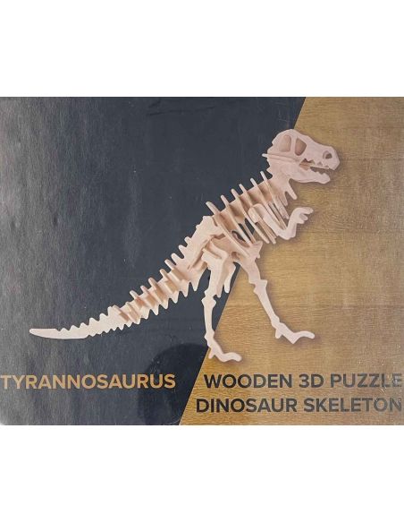 Puzzles 3D / Squelette de Dinosaure en bois à monter / Dimensions: 30 x 12 cm