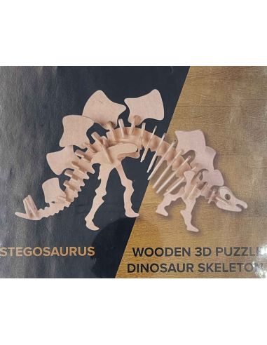 Puzzles 3D / Squelette de Dinosaure en bois à monter / Dimensions: 30 x 12 cm
