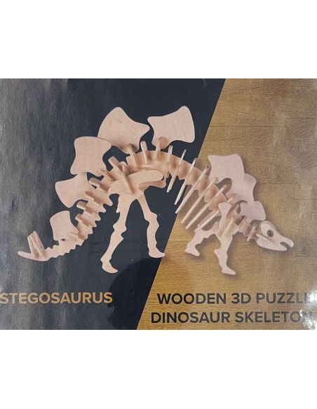 Puzzles 3D / Squelette de Dinosaure en bois à monter / Dimensions: 30 x 12 cm