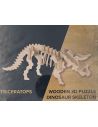 Puzzles 3D / Squelette de Dinosaure en bois à monter / Dimensions: 30 x 12 cm