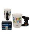 Mug avec poignée manette, Game over, env. 11 x 9 cm, en faience