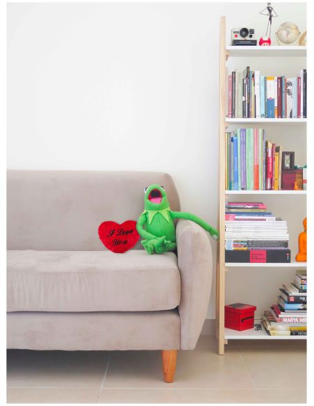 Peluche Cœur Rouge / Brodé "I Love You" au Fil Noir
