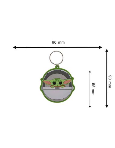 Porte-clé Fantaisie / Star Wars Baby Yoda Mandalorian / Dimensions : 6,5 x 6 cm
