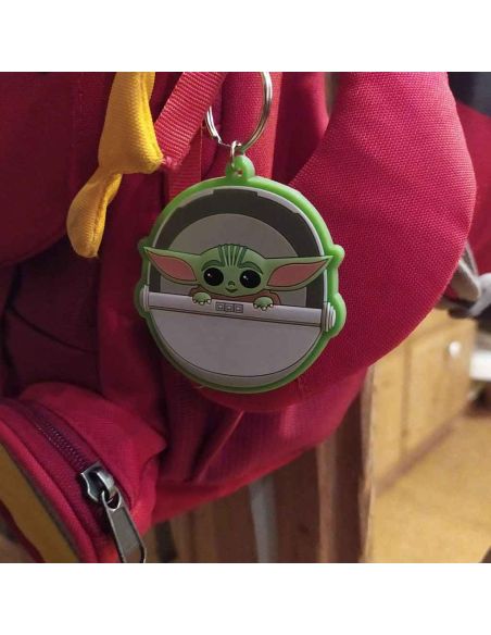 Porte-clé Fantaisie / Star Wars Baby Yoda Mandalorian / Dimensions : 6,5 x 6 cm