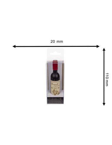 Tire-bouchon et Ouvre-bouteille / Mini Bouteille de Vin Aimantée / Dimensions : 11,5 x 2 cm