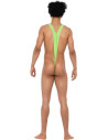 Maillot de bain pour homme Mankini Vert Fluorescent /  Taille unique / Matière : Polyester / Dimensions : 71 x 14