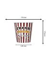 Seau à Popcorn / Matière : Plastique / Dimensions : 17,5 x 17,5 cm