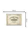 Lot de 2 Plateaux en Bois et Métal avec Inscription "Vintage Home"