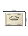 Lot de 2 Plateaux en Bois et Métal avec Inscription "Vintage Home"