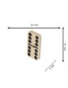 Jeu de Domino Version 6 / Boite en métal / 28 pièces de Dominos / Matière : Plastique Haute Densité et métal