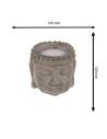 Bougie Tête de Bouddha / Dimensions : 13,5 x 13 cm / Matière: Ciment et Cire