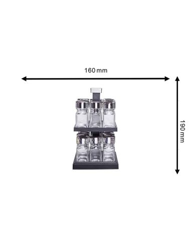 Carrousel à Épice Tournant à 2 Étages - Dimensions : 29 x 16 x 16 cm