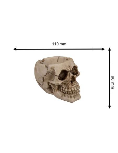 Cendrier en Polyrésine / Crâne Style Gothique / Dimensions : 9 x 8 x 11 cm