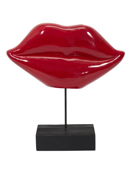 DECO A POSER BOUCHE ROUGE H20CM M6