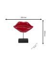 Objet de Décoration / Sculpture Bouche Rouge / Matière : Céramique / Dimensions : 20 x 20,5 x 7 cm