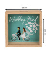 Tirelire en Bois pour un Mariage "Wedding Fund" -  Dimensions : 20 x 20 cm
