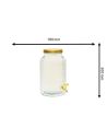 Distributeur de Boisson / Fontaine à Boisson de 6L en Verre Design Diamant avec Couvercle et Robinet Verseur