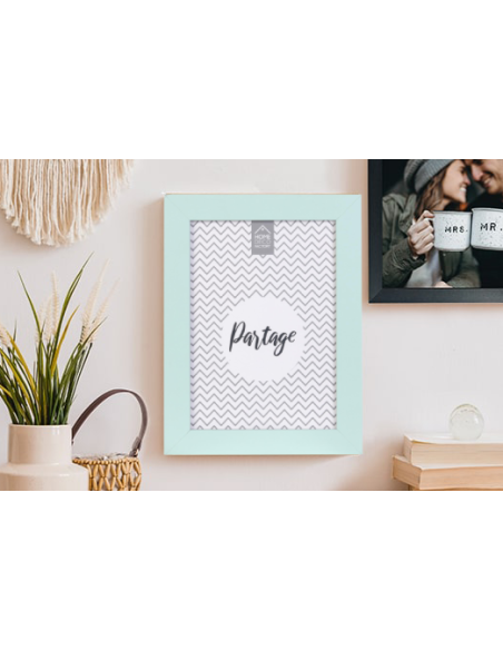 Cadre Photo avec Pied 3 Couleurs au Choix / Couleur: Blanc, Gris, Turquoise / Dimensions: 16 x 21 cm