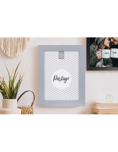 Cadre Photo avec Pied 3 Couleurs au Choix / Couleur: Blanc, Gris, Turquoise / Dimensions: 16 x 21 cm