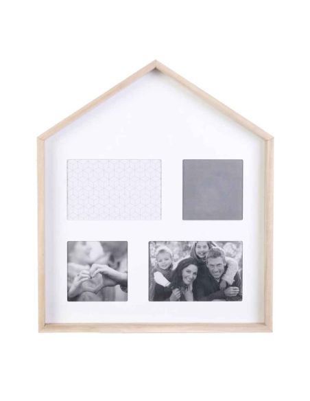 Cadre Photo Multiple Pêle-mêle  4 Vues / Dimensions : 40 x 34,5 x 4 cm