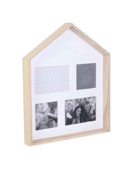 Cadre Photo Multiple Pêle-mêle  4 Vues / Dimensions : 40 x 34,5 x 4 cm